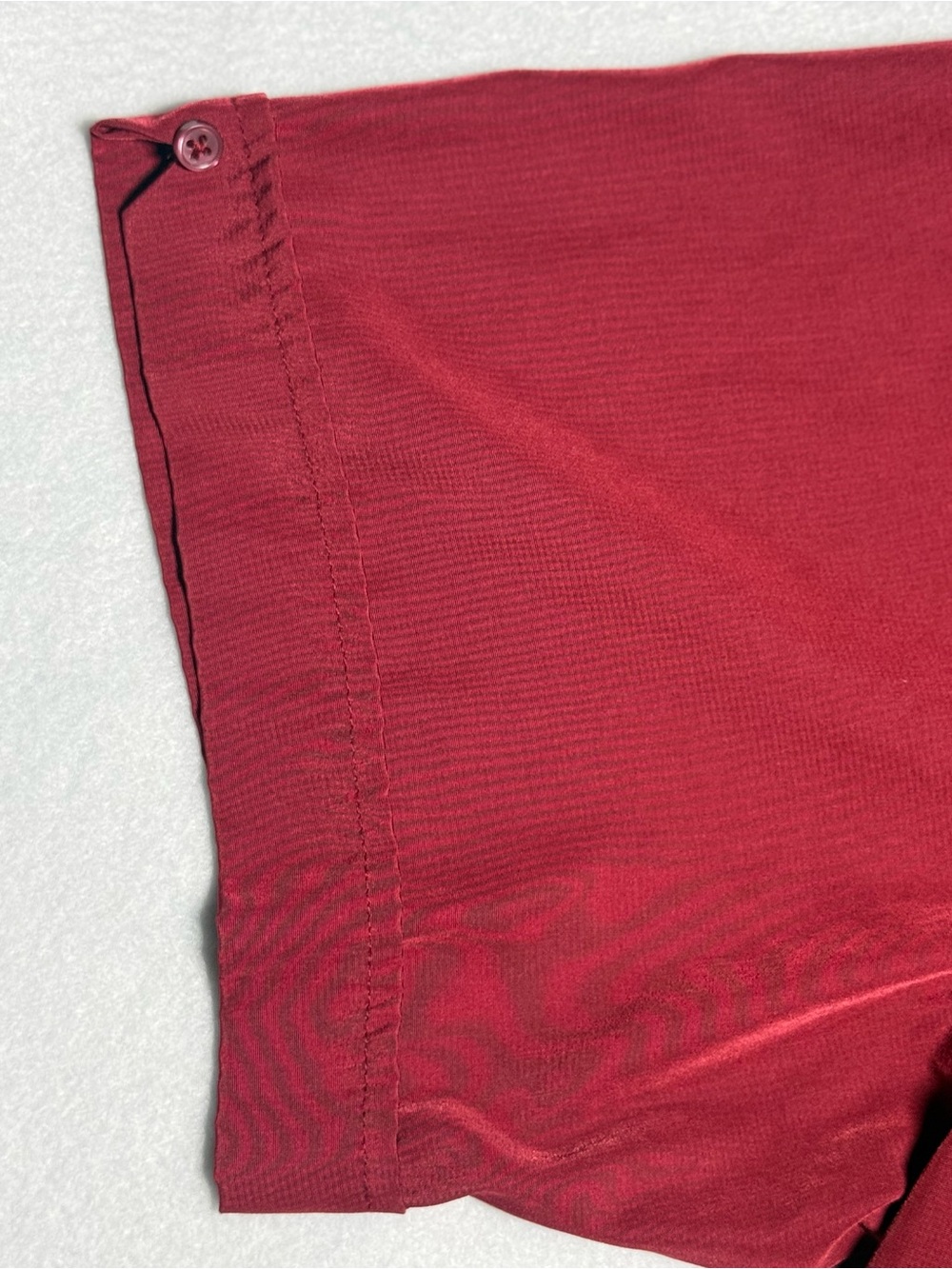 Cubavera Men’s Burgundy Short Sleeve Button Up Shirt - Picture 5 of 5